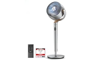 ‎DREO Dreo 20dB leiser Standventilator, 120°+120° Omni-direktionale oszillierende Ventilator, 26M Windentfernung, 1200m³/h Luftvolumen Echt Turbo-Luftzirkulator Fans, 102CM Höhe 3 Modi 8-Geschwindigkeit