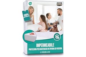 Utopia Bedding Coprimaterasso Matrimoniale Impermeabile 160 x 190 x 30 cm, Viscosa, Oeko-Tex Certified, Proteggi Materasso, Traspirante, Tutto Intorno Elastico
