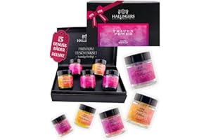 ‎HALLINGERS GENUSS MANUFAKTUR Hallingers Genuss Manufaktur Badesalz Geschenkset – 5 Badezusätze mit Totes Meer Salz, Premium Wellness & Spa Set für Frauen, vegan, sanfte Geschenkidee, auch für Adventskalender & Weihnachten