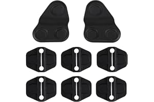 JECAR 6 x Türschlossabdeckung und 2 x Türschraubenabdeckungen, Zubehör für Jeep Wrangler JL 2018–2023 & Unlimited für Jeep Gladiator JT (schwarz)
