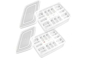 GALEYYU Reptile Egg Incubator Box | 16 Grids Transparent Egg Hatching Incubator | Incubation Box, Hatching Tray, Hatching Case for Gecko Lizards Lions Mane