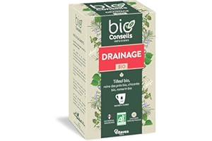 NATURE & SANTÉ BioConseils - Infusion Bio Drainage Infusion Boissons Vertes - 20 sachets