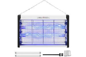 KIMIGO Antimosquitos Electrico, Mata Mosquitos Electrico 20W UV con 2 Bombillas de Repuesto, No tóxico e Inodoro, para Interior y Exterior, Hogar, Oficina, Jardín, Terraza, Camping...