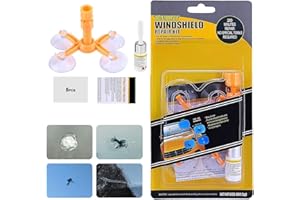 Kingsport Windshield Crack Repair Kit, Windshield Repair Kit with Pressure Syringes for Fix Windshield Auto Glass Cracks, Chips, Scratch, Half-Moon, Star-Shaped, Etc.