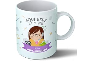 Planetacase - Taza jefa - Regalo Original - Cerámica 330 mL - Taza Desayuno Apta para Microondas y Lavavajillas - Empresa - Resistente a Lavados