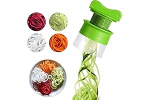 Aczyqws 1 Pack Handheld Spiralizer Vegetable Slicer,Upgrade 4 in 1 Adjustable Spiral Slicer,Veggie Spiral Cutter Pasta Spaghetti Maker for Carrot,Fruit,Cucumber,Potato, Pumpkin,Zucchini,Noodle