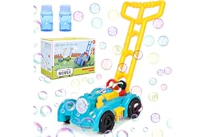 Apritsce Seifenblasen Rasenmäher für Kinder, Seifenblasenmaschine Kinder, Bubble Machine, Seifenblasen Maschine Sommer Gartenspielzeug Outdoor Spielzeug ab 1 2 3 Jahre