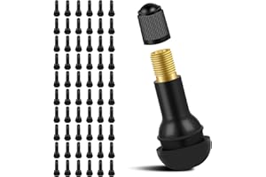 ACIELANNA 60 Piezas Válvula de Coche Neumático TR413, Válvulas de Goma Snap-In, Válvula Coche Tubeless para Automóviles, Motocicletas, Vehículos Todoterreno, Bicicletas