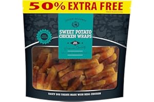 ark future Doggie Delights Sweet Potato Chicken Wraps for Dogs – Natural Grain-Free High Protein Dog Treats – Chewy Healthy Snacks for All Breeds - 500g