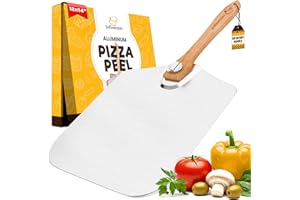 SEFINSECIMI 12 x 14 inch Folding Pizza Peel – Premium Aluminum Pizza Peel with Foldable Wooden Handle – Lightweight, Heat-Resistant & Easy to Store