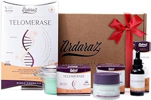 ARDARAZ Skincare kit Rejuvenecedor con Telomerasa y Niacinamida. Pack regalos originales para mujer con Discos Exfoliantes, Serum, Crema, 5 Mascarillas