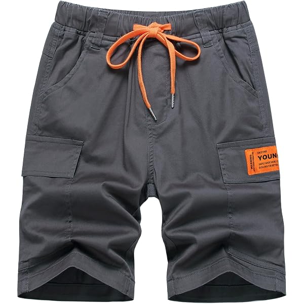 CAMLAKEE Shorts Garçons Enfants - Bermudas Jogger Multipack Été Coton Confortable