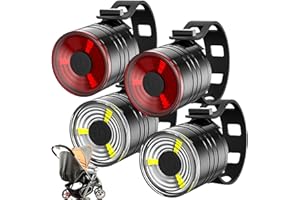 Sporgo 4 Stück Kinderwagen Licht: Kinderwagenlicht Batteriebetrieben LED-Kinderwagenleuchten mit 3 Lichteffekte, Wasserdicht Led Reflektoren Blinklicht für Alle Kinderwagen, Kinderwagen Zubehör (4PCS)
