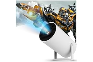 WEKYMES Mini Proyector Android 11, Videoproyector 4K con 120 Lúmenes ANSI, Rotación de 180° y Corrección Trapezoidal Automática, Wifi6/BT5.4, Proyector de Cine en Casa Compatible con TV Stick