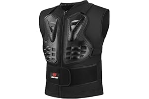 PELLOR Armure Moto Vélo Dorsale Moto Homme Femme Plastron VTT Pare Pierre Moto Cross Protection Equipement pour Cyclisme Sports Extérieur