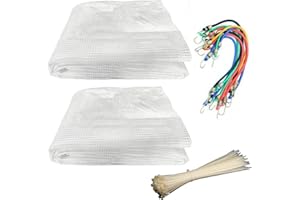 MOEM&AN 2 Lonas Impermeables Exterior Transparente/Translucida Reforzada 2x3m 170gr/m2| Incluye 8 Pulpos Elasticos y 30 Bridas|Bricolaje, Invernadero - Cerrar Balcon, Porche, Carpas