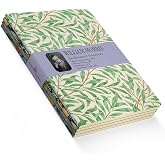 Retronote William Morris Defter Seti, The Kelmscott Collection, &Ccedil;izgisiz, 64 Sayfa, 14x21cm, &Ccedil;ok Renkli, 4'l&uuml;