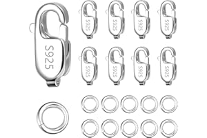 ALEXCRAFT Cierre Cadena Plata Le 92 Cierre Collar Plata Gancho Para Pulseras Mosquetones Joyeria Con Anillos de Salto