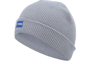 AYKRM Berretto in Maglia Giallo Arancione Fluo