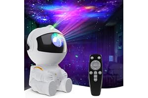 ROUCLO Astronauta Cielo Stellato Galassia Proiettore, Proiettore Galaxy Astronauta Luce Notturna Cielo Stellato, Telecomando, Proiettore Stelle Soffitto Luce per Camera da Letto, Regalo per Bambini e Adulti