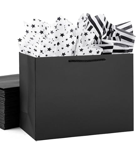 Ysmile Letter 'X' Gift Bag With Tissue - 12.6x9.8x4.3 Inch Large Paper Bag For Birthdays, Parties