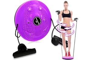 FORYNXHWIN Waist Whisper Waist Twister Disc - Body Shaping Fitness Board for Women, Home Adults Cardio Exercise Non-Slip Twisting Platform with Handles for Weight Loss/Body Shaping/Foot Massage (violet)