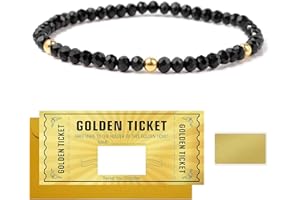 Sundrerfect Prawdziwa Czarna Bransoletka Turmalinowa z Fasetowanymi Perłami 4 mm - Ochronny Leczniczy Kryształ, Talizman na Szczęście - Prezent ze Złotą Kartą dla Przyjaciela