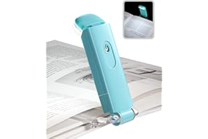 DEWENWILS Luce per Lettura Libri a Letto, Luce da Lettura a LED portatile con clip, 2 Luminosità regolabili, 2 Colori Bianco Figo, Lampada Lettura ricaricabile USB, perfetta per Amanti dei Libri