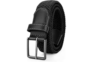 PLUSZIS Ceinture élastique tressée extensible pour enfants pour le golf, ceinture de baseball pour jeunes garçons et filles de 1" de large.