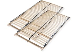 SLEEPNEO Stabiler Lattenrost 160x200, Lattenrahmen aus Buche, 28 Latten, 7 Komfortzone, Federholzrahmen Made in Germany, Lattenrost starr, Lattenrahmen 160x200 hohe Traglast bis 150Kg