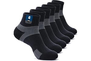 PERMANENTLY001 6-pary kostkę-kompresji Skarpety sportowe męskie damskie, oddychające skarpety tenisowe, anty-pęcherzyków skarpeti treningowe, bieganie, Koszykówka, piesze wędrówki...Pakiet pudełkowy