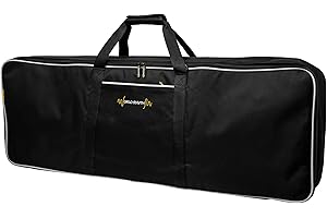 WORLD RHYTHM TIGER WR-107 Keyboard-Tasche mit Tragegurt - 88 Key Keyboard/Digital Piano gepolsterte Tasche - 1460 x 388 x 175mm