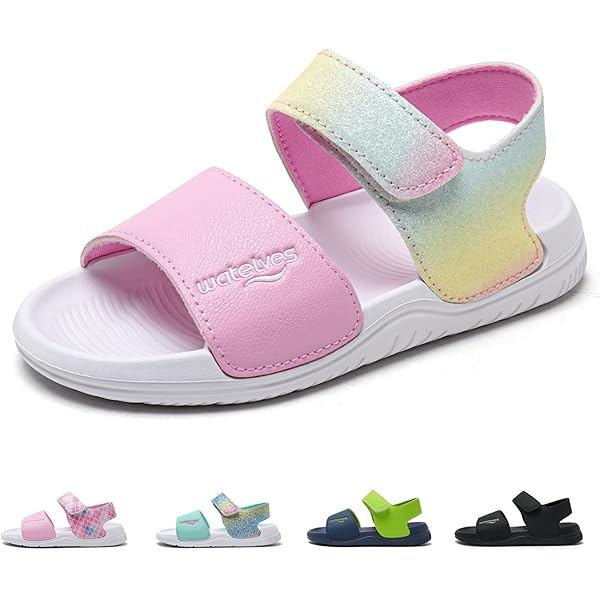 Duovodu Kinder Badelatschen Jungen Mädchen - EVA Badeschuhe Mit 4cm Wolken-Sohle Rutschfest