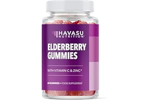 HAVASU NUTRITION Elderberry Gummies Immune Support Supplements for Adults | Sambucus Black Elderberry Extract Immune Support Gummies | Vitamin C & Zinc Added | Berry Flavor | Vegan, Gluten-Free, Non-GMO | 60 Ct.
