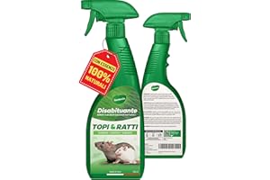 Gardemia Disabituante Anti Topi e Ratti 750ml Spray Azione Naturale Barriera Vegetale Disabitua Roditori Interni Esterni Dissuasore Alternativo a Repellente Veleno Ultrasuoni Trappole Colla