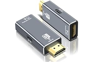 MUCHFOX HDMI to DisplayPort Adapter (4K 60Hz) Uni-Directional HDMI Male to DP Female Monitor Converter, Compatible with PC, GPU, Laptop, AMD, NVIDIA, PS5 and More