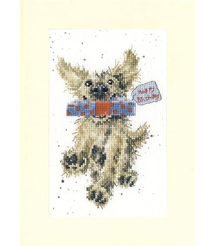 Bothy Threads Kreuzstich Set "Es War Die Nacht Vor Weihnachten" - Inkl. Aida-Stoff, Garn, Nadel, Fertig 60x23 Cm