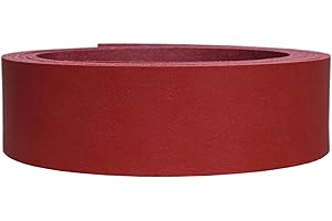 LEDERRIEMEN.COM Lederriemen Rindsleder 'Basic', Gürtelleder, Rindleder, Lederband, Farbe:rot 2mm, Breite:2cm breit
