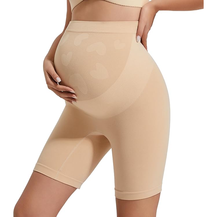 INNERSY Zwangerschapsonderbroeken voor dames, katoen, zwangerschapsboxershorts, ondergoed, onderbuik, verpakking van 4 stuks, zwart/roodbruin/beige/luipaard, XL