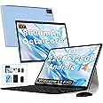 2025 Tablet 10 Inch Android 14 Tablets 22GB RAM+128GB ROM(TF 2TB), Octa-Core 2.0 GHz, 5G/WiFi 6, Widevine L1 FHD, GMS, BT5.0, Widgets, 8000mAh, Face ID, GPS, Type C, Tablet with keyboard+Mouse-Blue