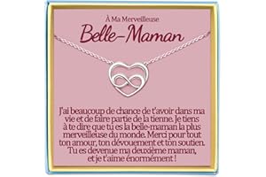 TEMULNEE Belle Fille Collier Maman Cadeau Soeur de Coeur Meilleure Amie Mamie Tata Niece Marraine Demande Filleule Cousine Copine ATSEM AESH Nounou Maitresse Institutrice Maternelle Bijou Idee Original Noel