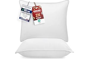 Utopia Bedding Pillow (Lot de 2), 60 x 60 cm, Oreiller de Sommeil, Coussin Respirant et Doux (Blanc)
