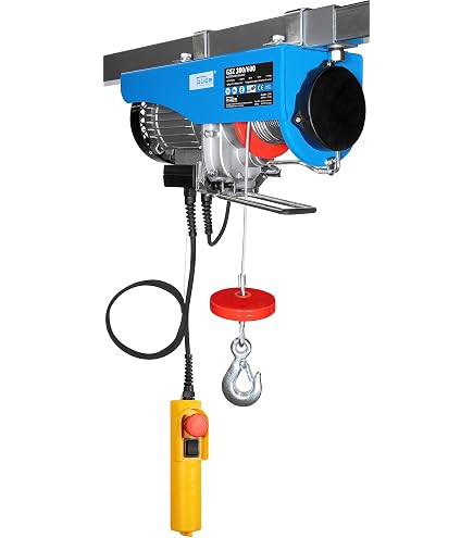 Palan Électrique Scheppach HRS400 - 400kg Levage - 12m Câble Acier - 780W - Parfait Garage & Atelier
