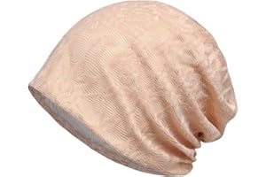 TERYNANLE Sleep Cap for Hair Loss, Cotton Slouch Beanie Hat for Women Floral Lace Turban Beanie Skull Cap, Soft Chemo Headwear for Sleeping Yoga Running Cycling, Breathable Sport Cap Headwrap Classic Baggy Hat