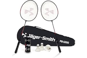 Jager-Smith PB 1000 Combo & Featherlite 2 (Pack of 3) Feather Shuttles with Full Body Cover