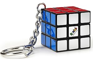Rubik's, Spin Master, Il Cubo 3x3 Originale, Edizione in Miniatura. Accessorio Portachiavi con cubo 3x3 funzionante, per Bambini dagli 8+, Rompicapo Professionale a Combinazione di Colori