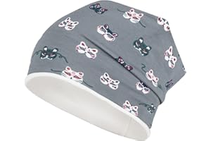 Smarilla Mädchen Mütze Beanie Übergang Stoff Baumwolle doppellagig