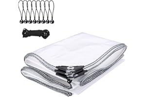 EPFHR Wodoszczelna, przezroczysta plandeka 2 x 5 m, odporna na warunki atmosferyczne, wytrzymała, dla balkonu, składana, na meble ogrodowe, do szklarni, zadaszenia