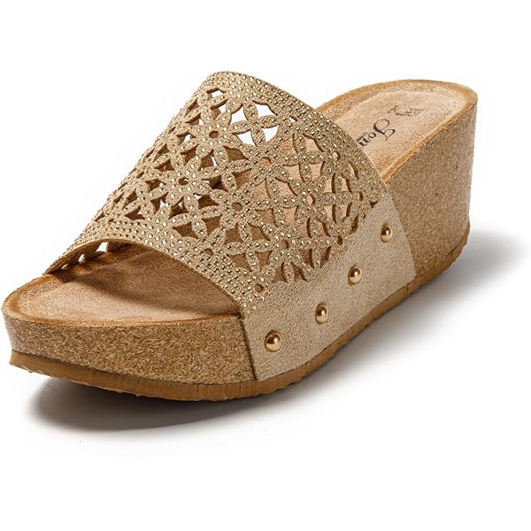 Mules Femme Corfu - Sandales Compensées En Daim - Semelle épaisse 3 Cm - Style Bouchon De Poisson - Intérieur/extérieur