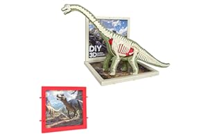 Dino Skelett Bausatz 3D Vision Dinosaur Anatomy Model, Kids STEM Educational Science Toy, Interactive Dinosaur Skeleton Kit (Brachiosaurus)